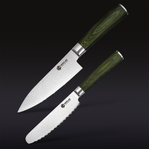 HexClad Damascus Steel Starter Knife Set, 2-pc