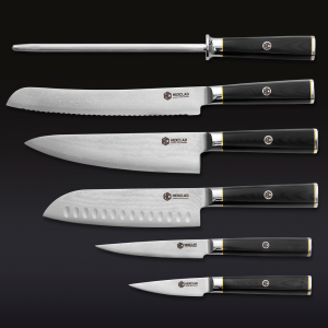 HexClad Master Series Damascus Steel Knife Set, 6-pc